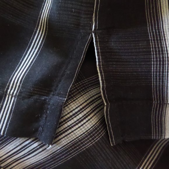 AXIST BRAND BLACK GRAY STRIPE PLAID BUTTON DOWN SHIRT (PRE-OWNED) LARGE - Picture 6 of 8